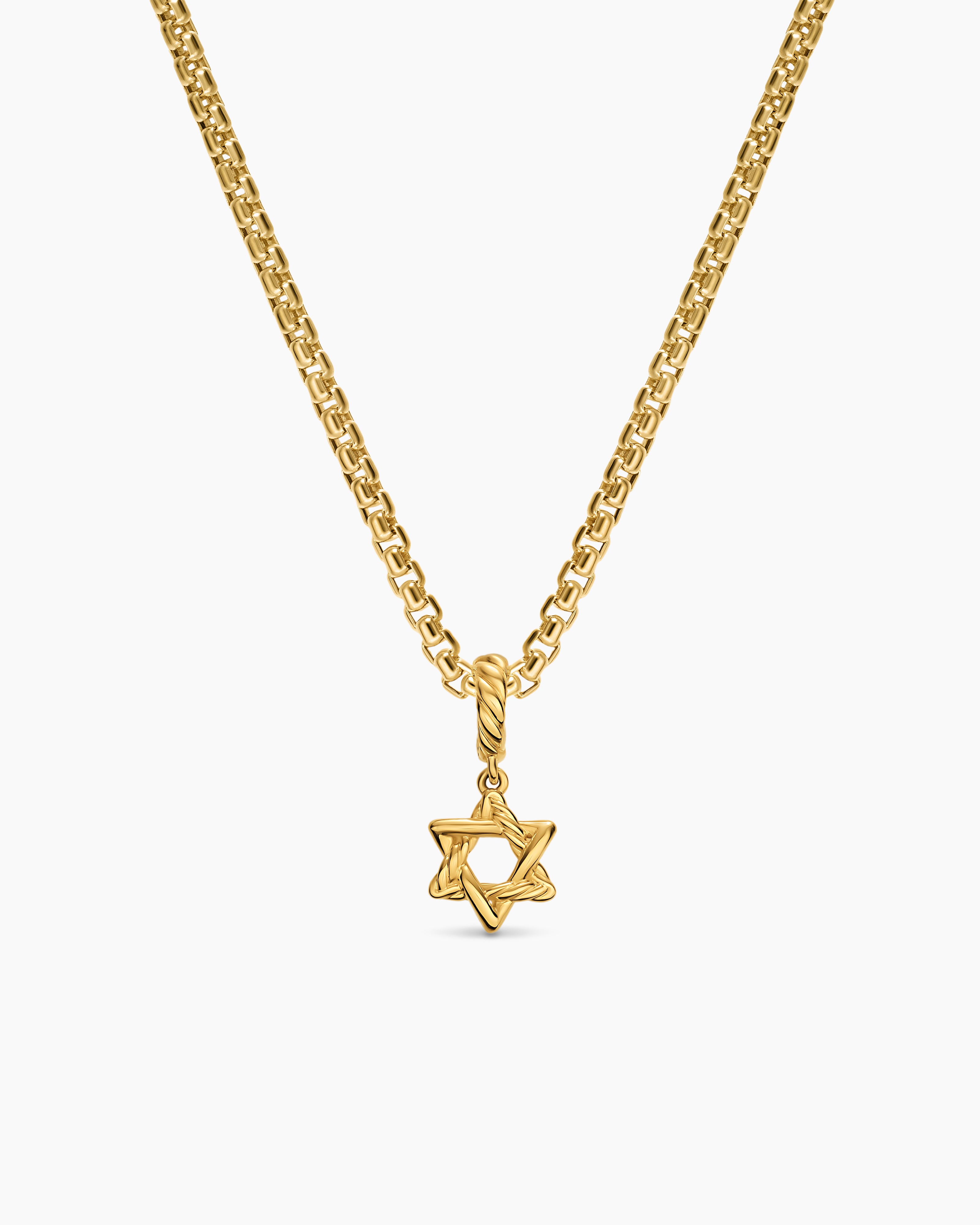 Womens Star of David Amulet in 18ct Yellow Gold, 8.2mm