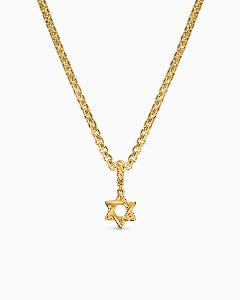 Womens Star of David Amulet in 18ct Yellow Gold, 8.2mm