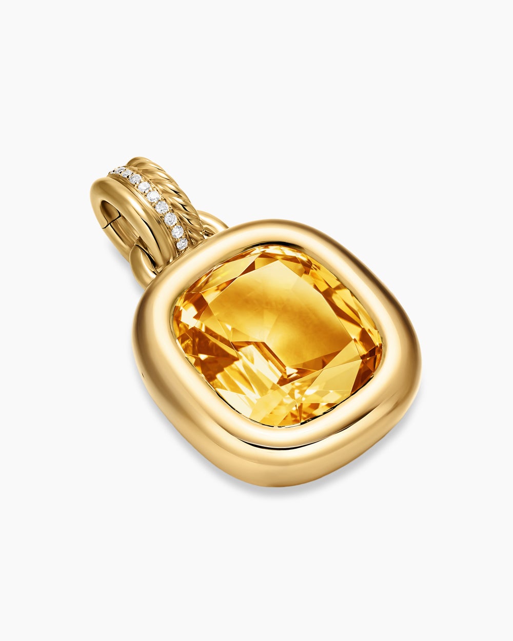 Womens DY Mercer® Colour Amulet in 18K Yellow Gold with Citrine and Diamonds, 17mm