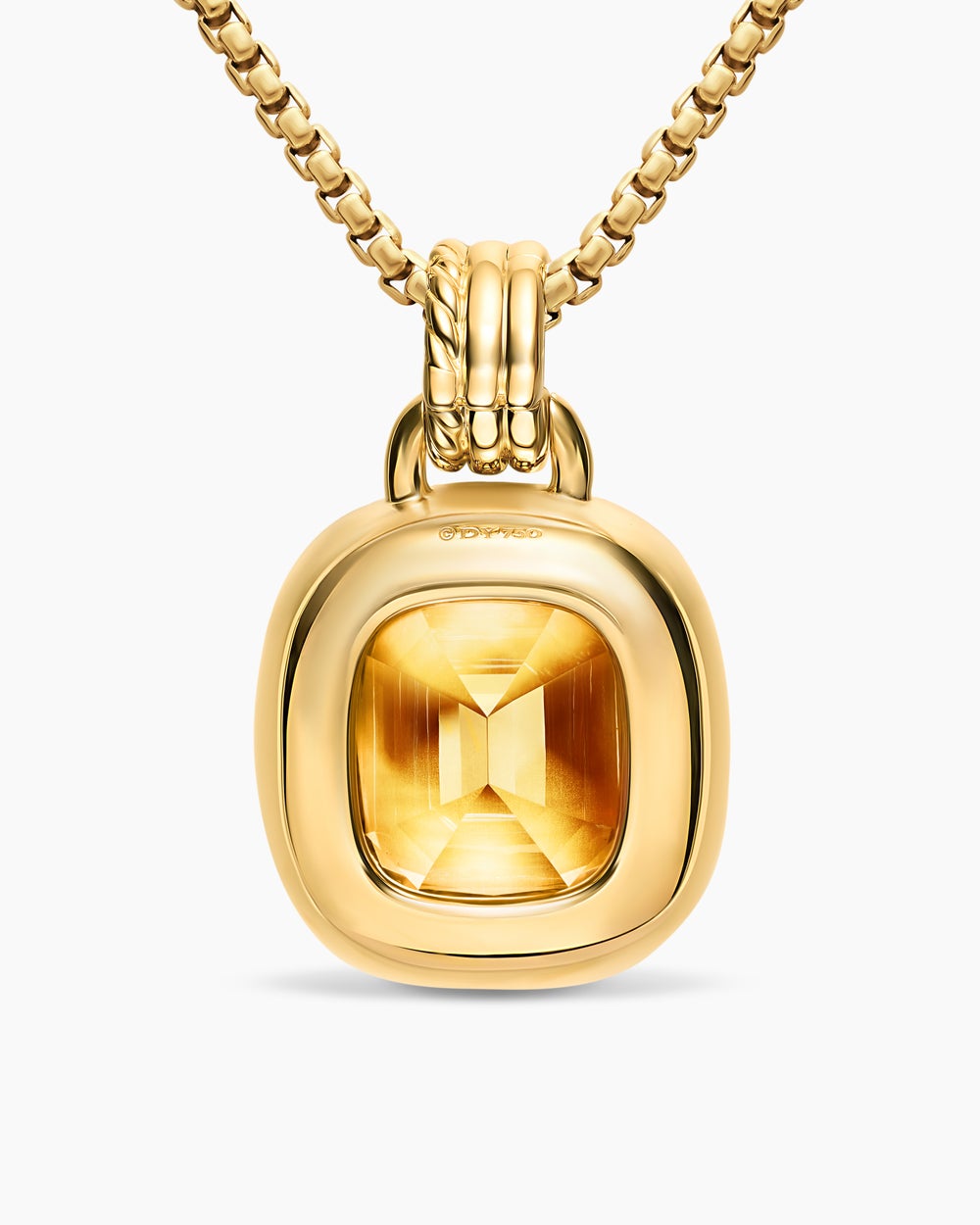 Womens DY Mercer® Colour Amulet in 18K Yellow Gold with Citrine and Diamonds, 17mm