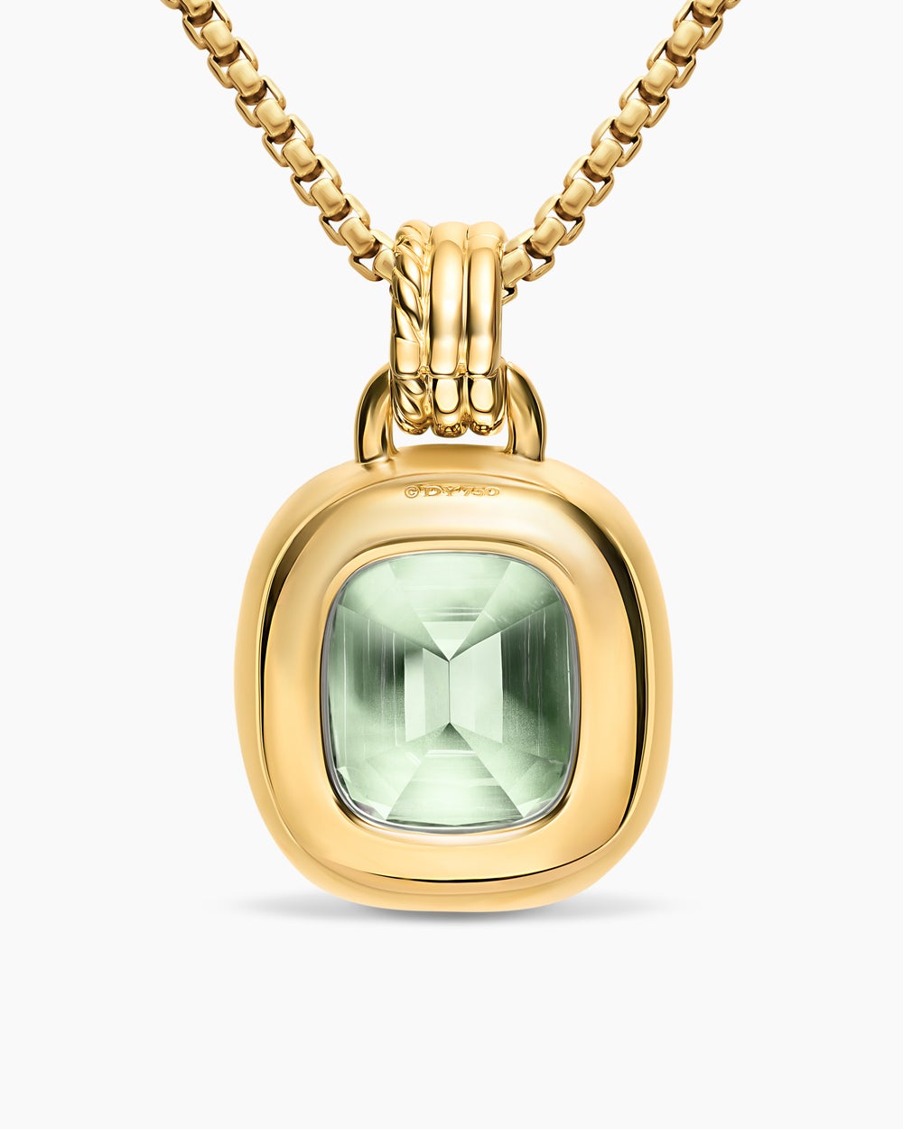 Amulette de couleur DY Mercer® en or jaune 18 carats avec prasiolite et diamants, 17 mm femmes
