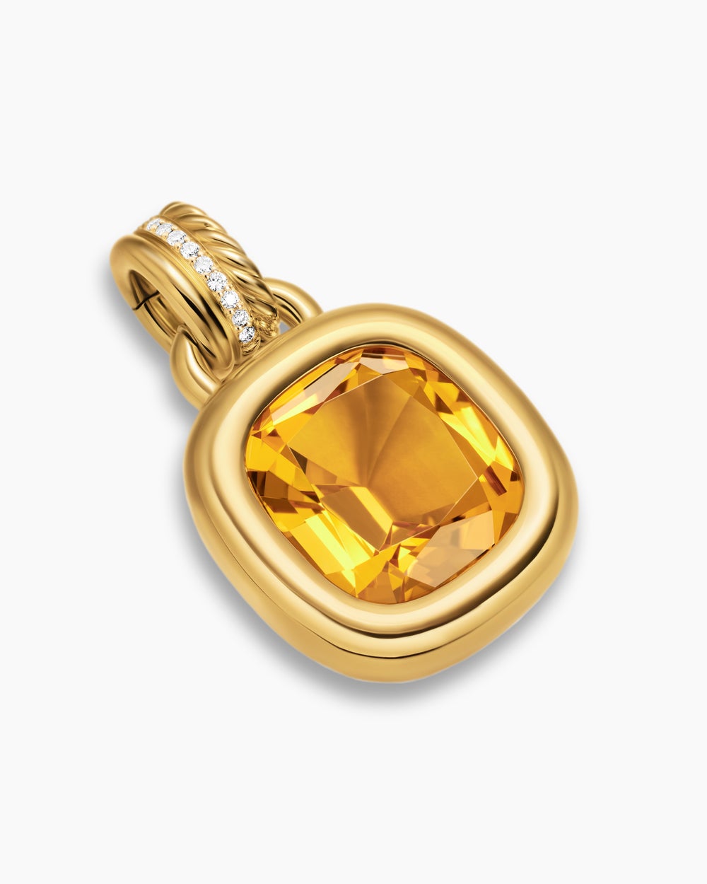 Womens DY Mercer® Color Amulet in 18K Yellow Gold with Citrine and Diamonds, 13mm