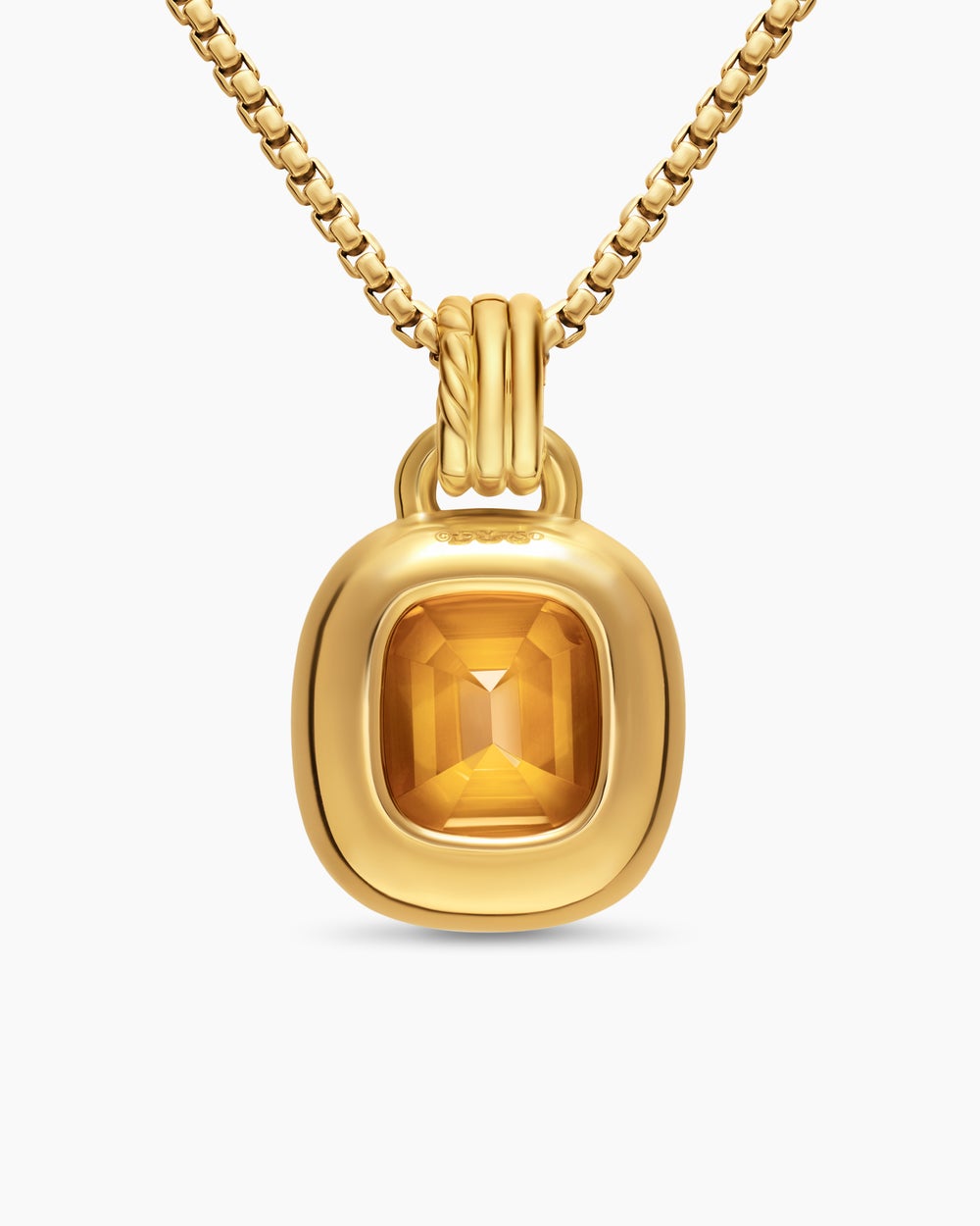 Womens DY Mercer® Color Amulet in 18K Yellow Gold with Citrine and Diamonds, 13mm