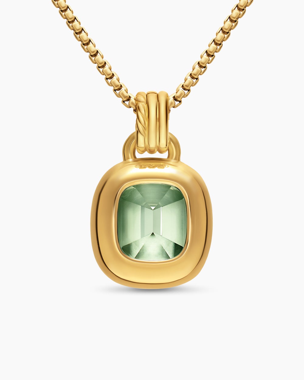 Womens DY Mercer® Color Amulet in 18K Yellow Gold with Prasiolite and Diamonds, 13mm