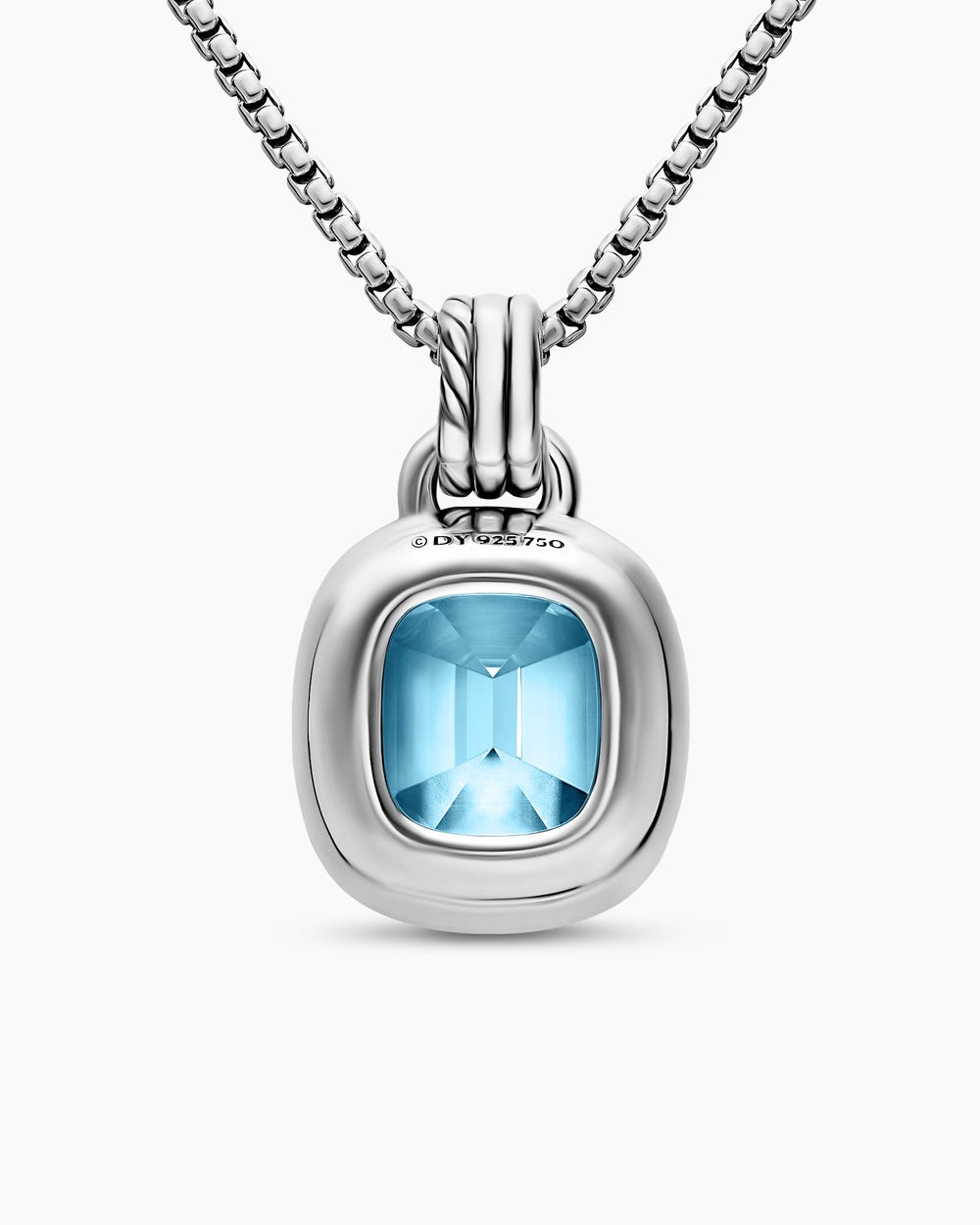 Womens DY Mercer® Colour Amulet in Sterling Silver with 18K Yellow Gold, Sky Blue Topaz and Diamonds, 13mm