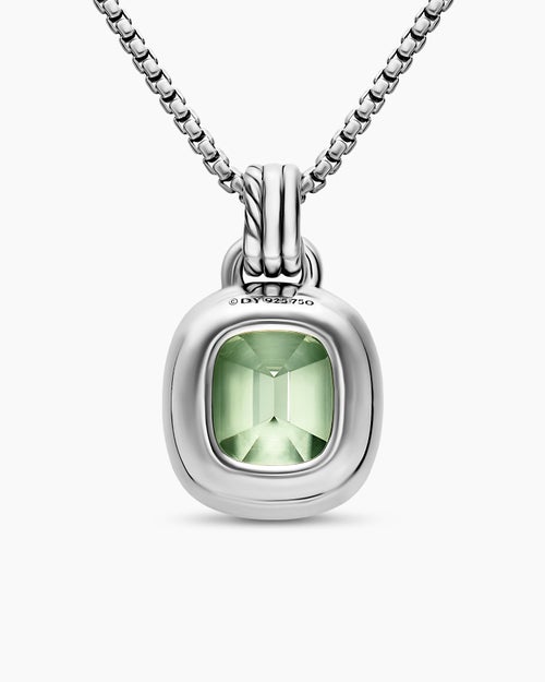 Womens DY Mercer® Color Amulet in Sterling Silver with 18K Yellow Gold, Prasiolite and Diamonds, 13mm