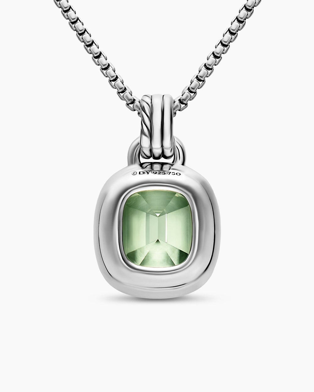 Womens DY Mercer® Color Amulet in Sterling Silver with 18K Yellow Gold, Prasiolite and Diamonds, 13mm