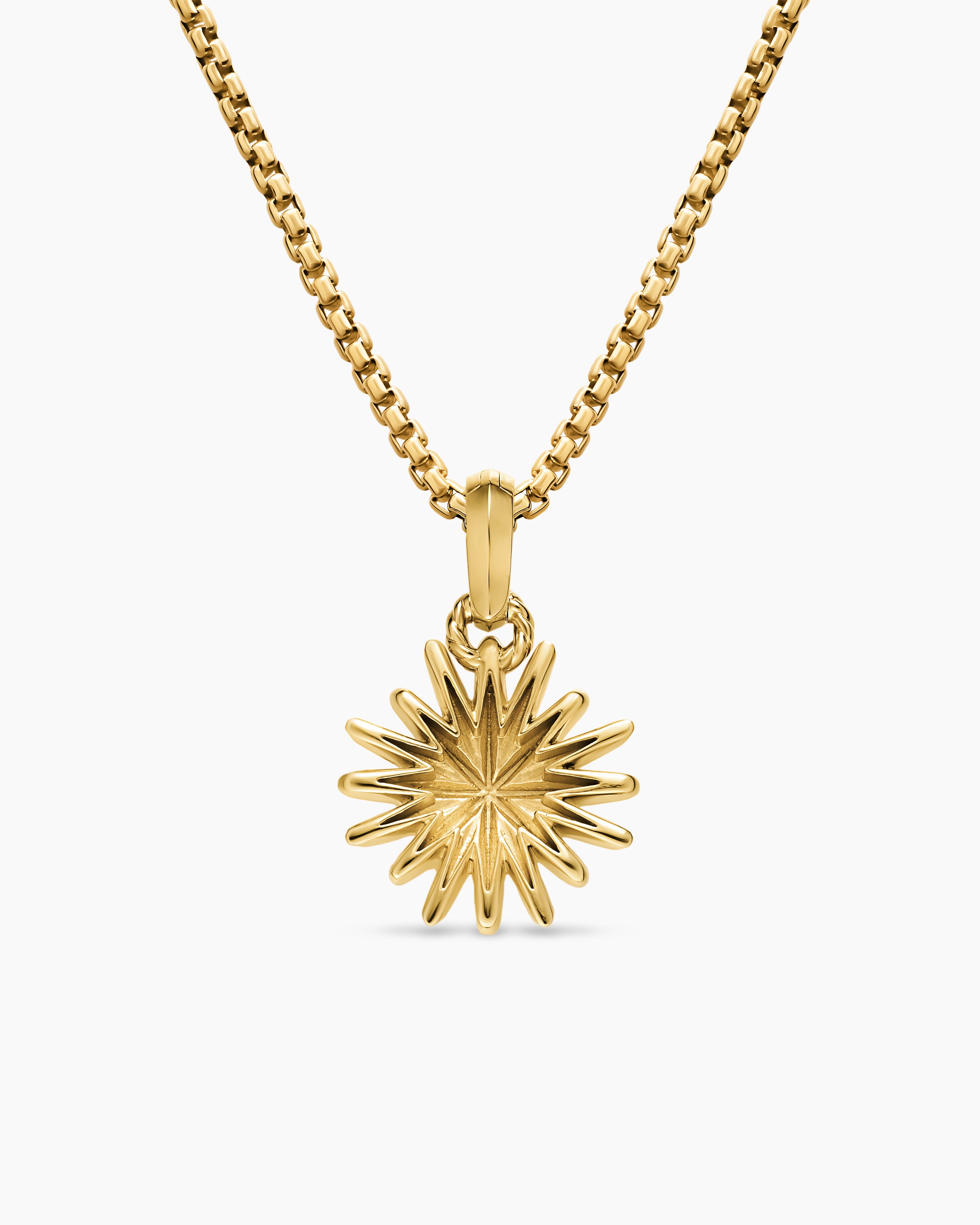 Starburst Amulet 18K Yellow Gold, 14mm - thumbnail 3