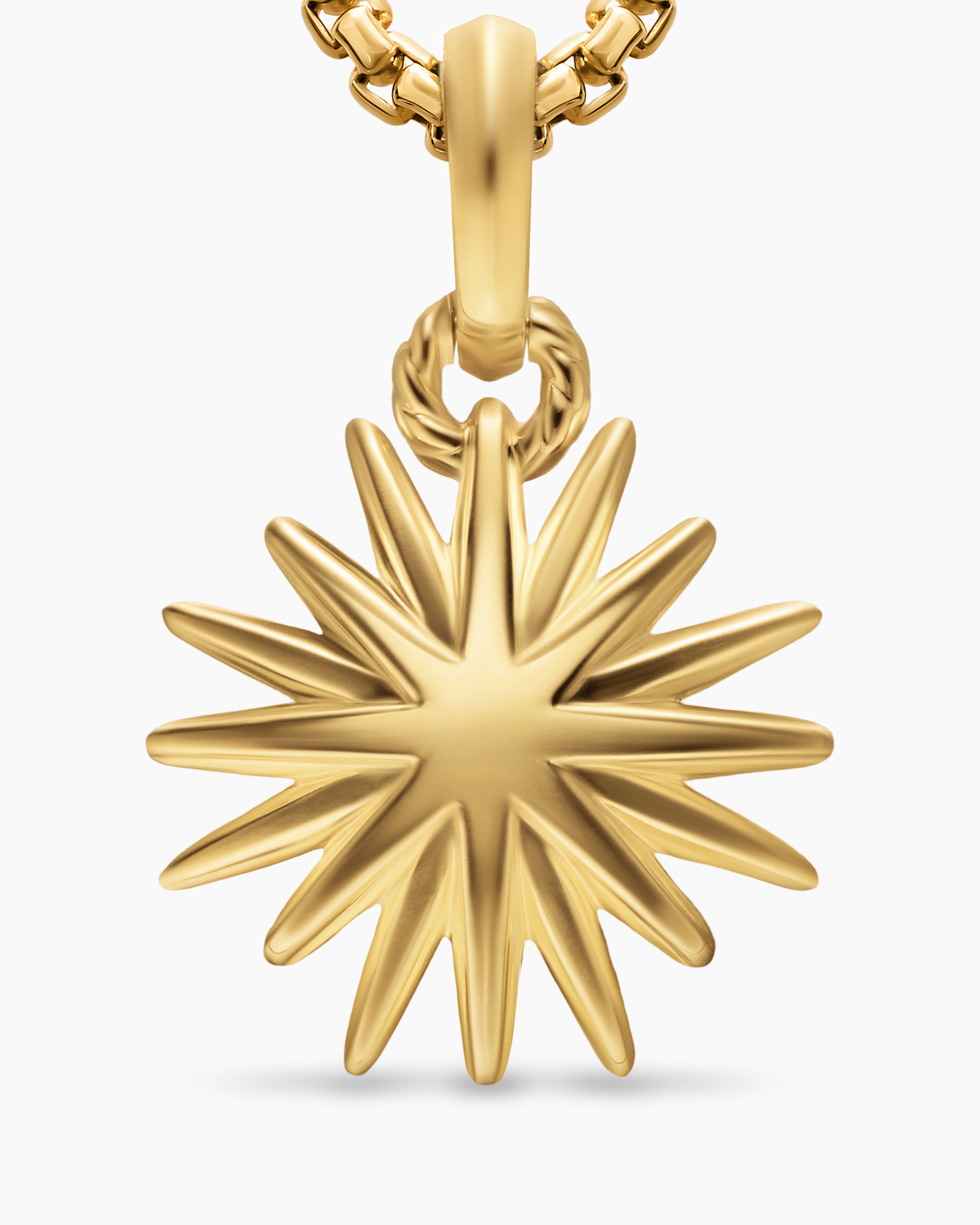 Starburst Amulet 18K Yellow Gold, 14mm - thumbnail 4
