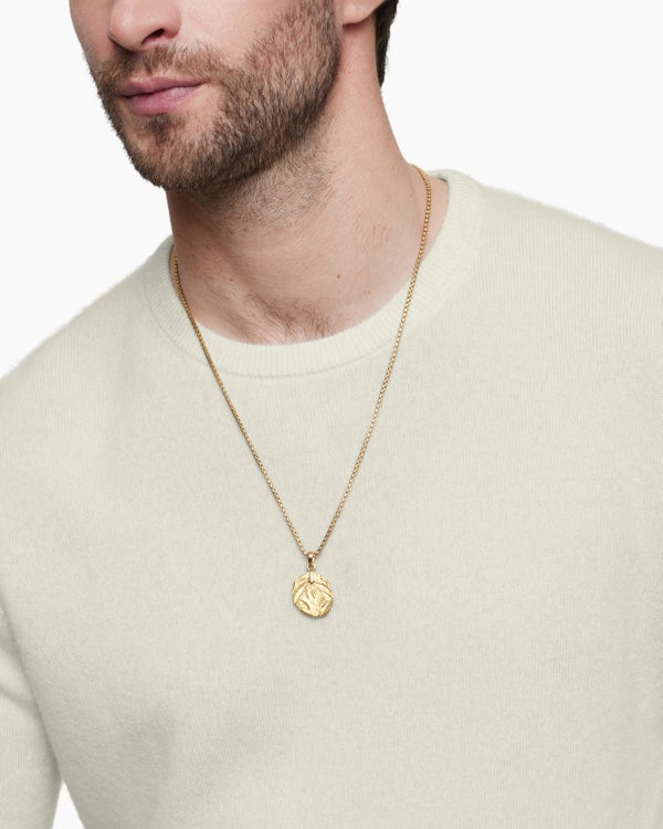 Shipwreck Coin Amulet in 18K Yellow Gold, 28.4mm