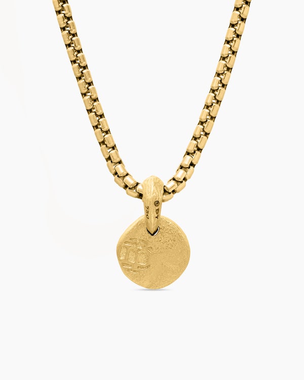 Shipwreck Coin Amulet in 18K Yellow Gold, 10.5mm