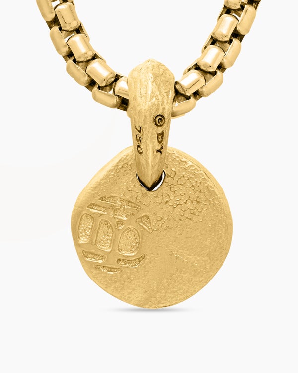 Shipwreck Coin Amulet in 18K Yellow Gold, 10.5mm