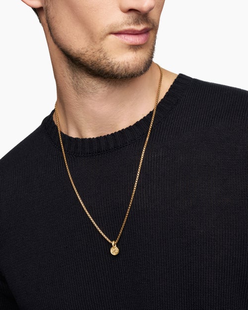 Mens Shipwreck Coin Amulet in 18K Yellow Gold, 10.5mm