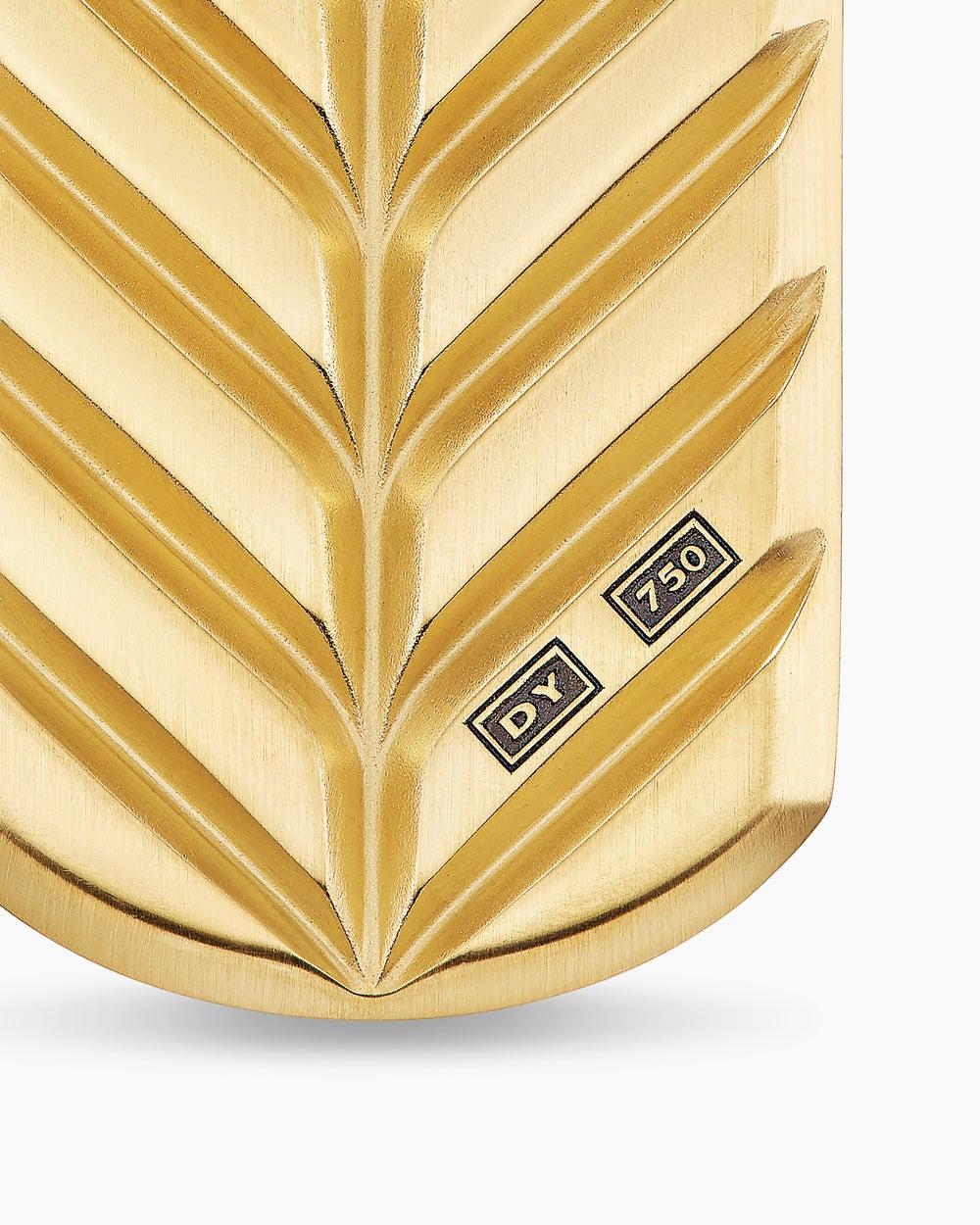 Médaille Chevron en or jaune 18 carats avec diamants noirs, 35 mm hommes