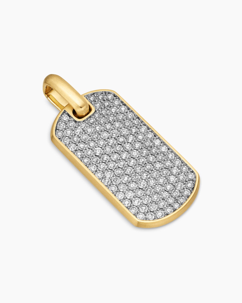 Médaille Chevron en or jaune 18 carats avec diamants, 35 mm hommes