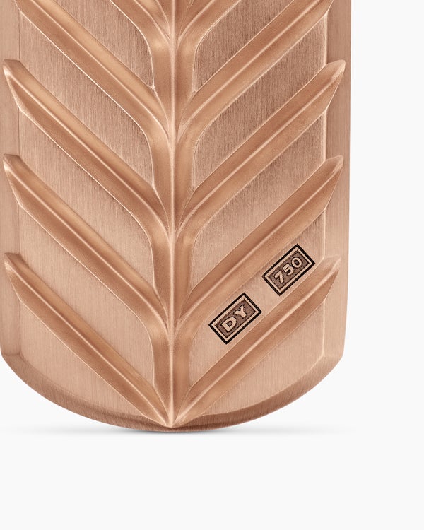 Chevron Tag in 18K Rose Gold with Cognac Diamonds, 35mm