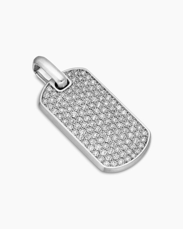 Médaille Chevron en argent sterling avec diamants, 35 mm