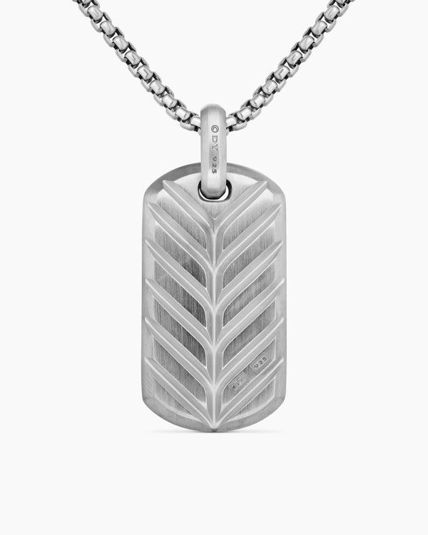 Médaille Chevron en argent sterling avec diamants, 35 mm
