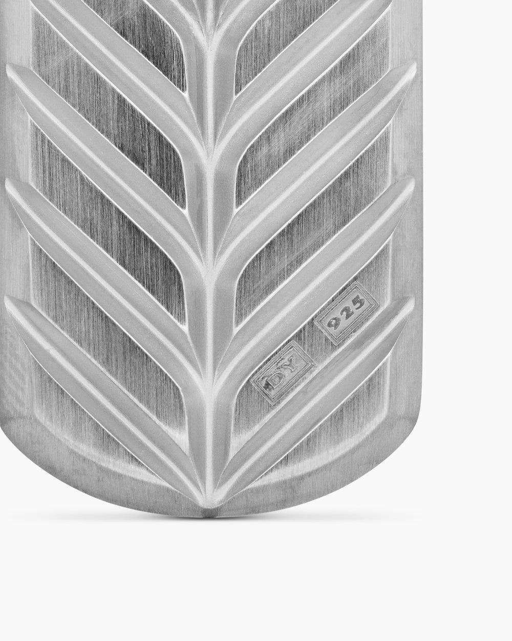 Médaille Chevron en argent sterling avec diamants, 35 mm hommes