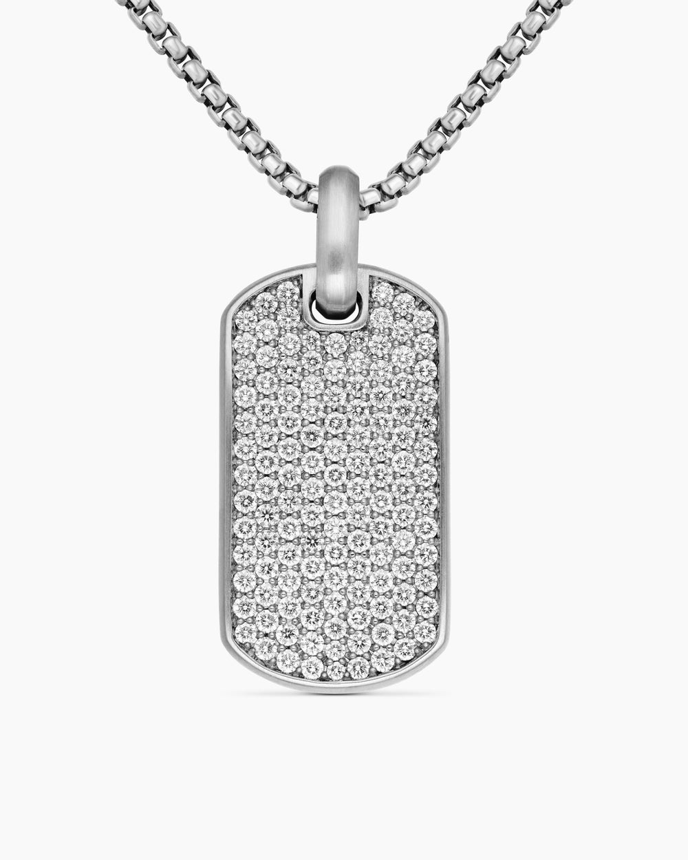 Médaille Chevron en argent sterling avec diamants, 35 mm hommes