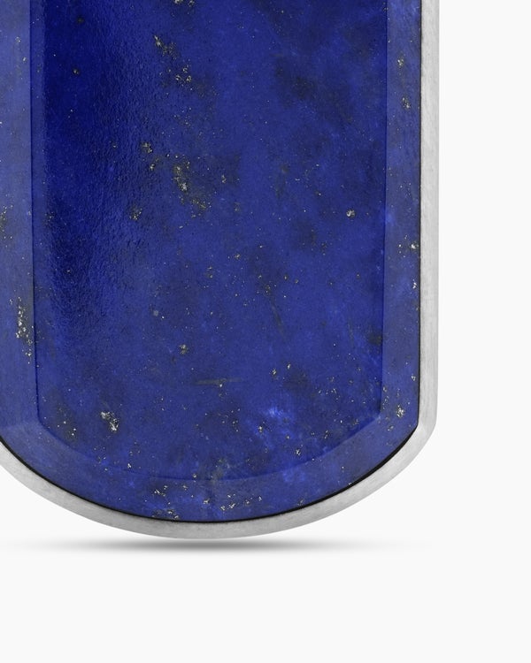 Médaille Chevron en argent sterling avec lapis-lazuli, 35 mm