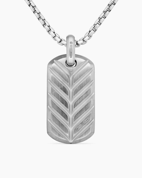 Médaille Chevron en argent massif avec jade néphrite, 35 mm homme