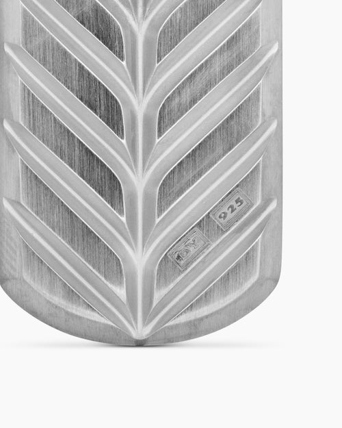Médaille Chevron en argent massif avec jade néphrite, 35 mm homme
