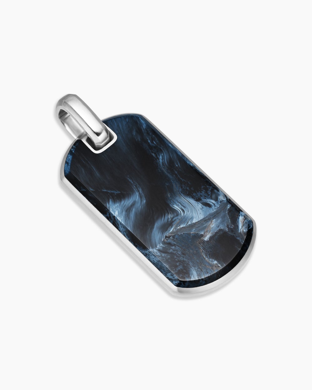 Médaille Chevron en argent massif avec piétersite, 35 mm homme