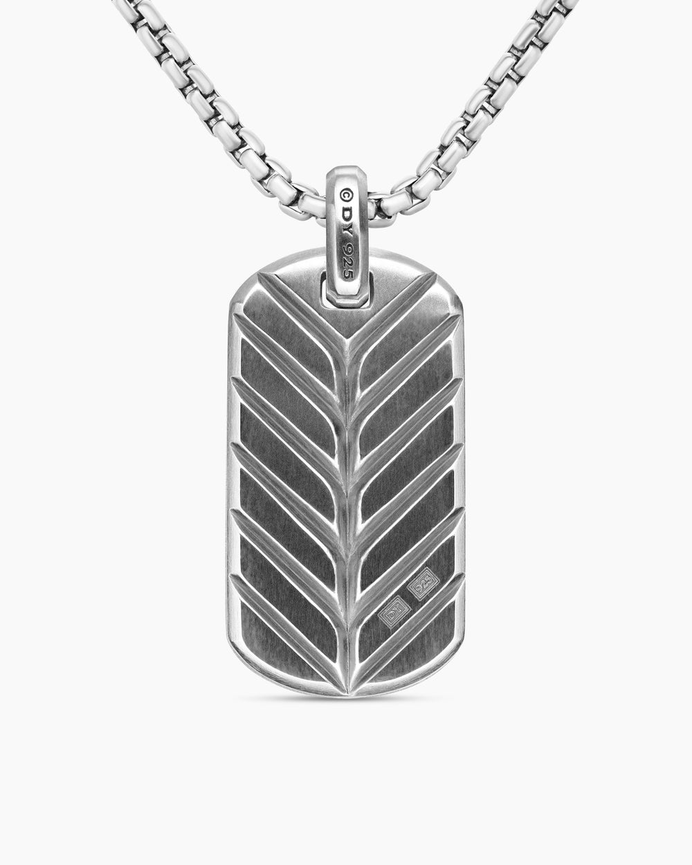 Médaille Chevron en argent massif avec piétersite, 35 mm homme