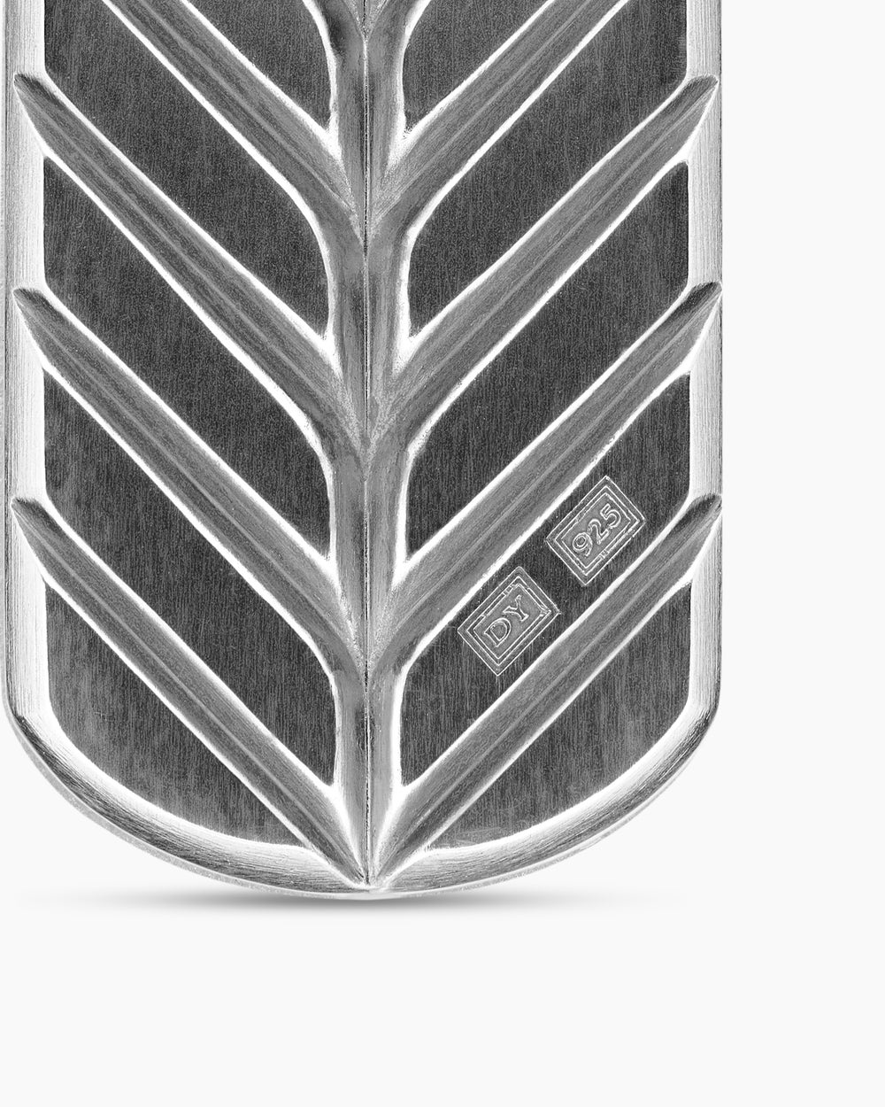 Médaille Chevron en argent massif avec piétersite, 35 mm homme