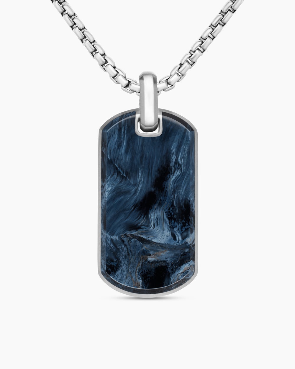 Médaille Chevron en argent massif avec piétersite, 35 mm homme
