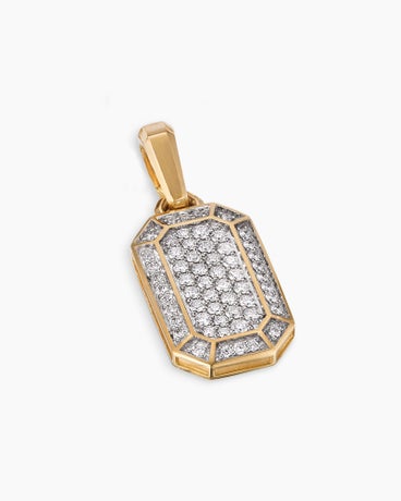Streamline® Amulet in 18K Yellow Gold with Diamonds, 22mm