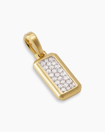 Streamline® Amulet in 18K Yellow Gold with Diamonds, 17mm