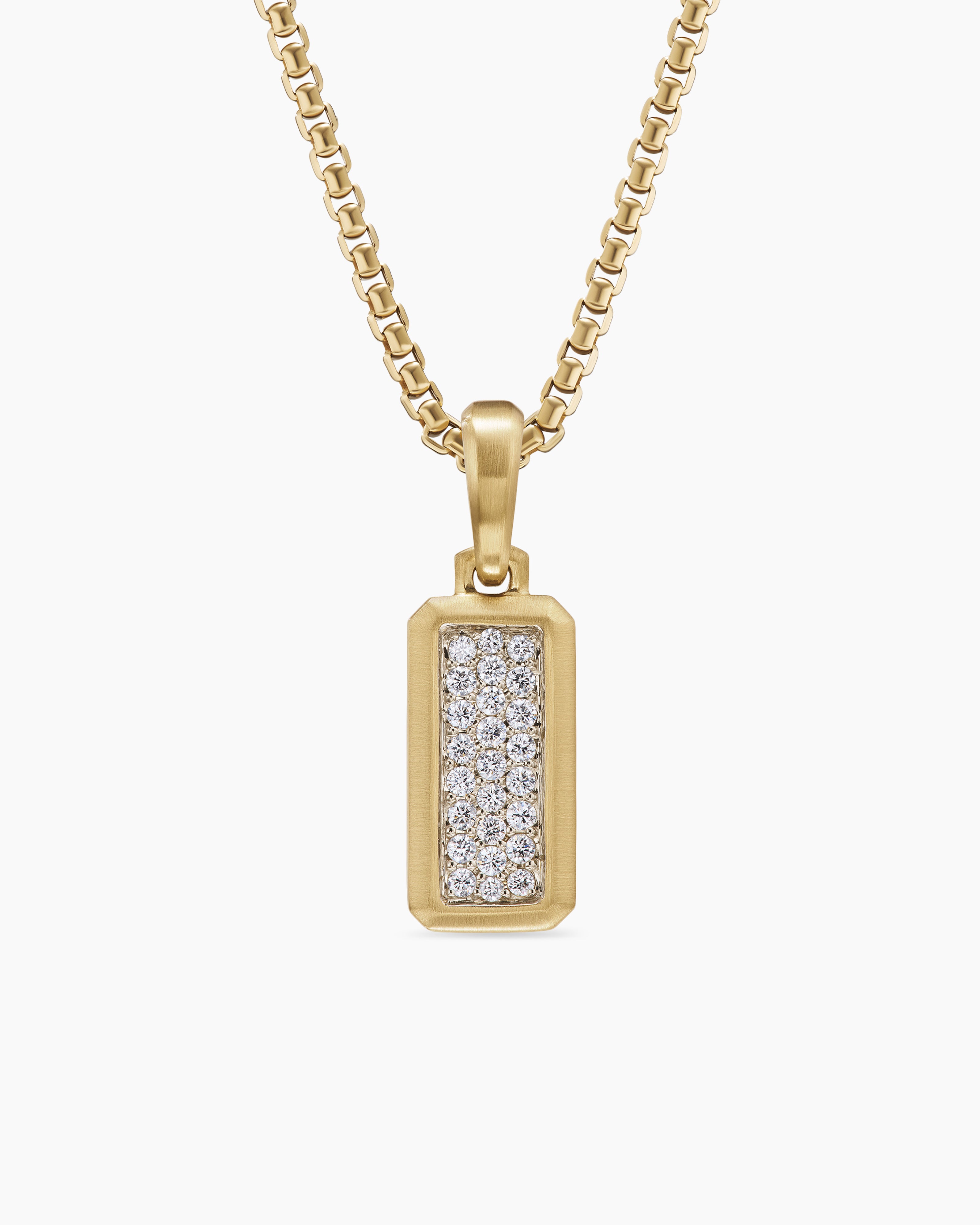 Streamline® Amulet in 18K Yellow Gold with Diamonds, 17mm | David Yurman