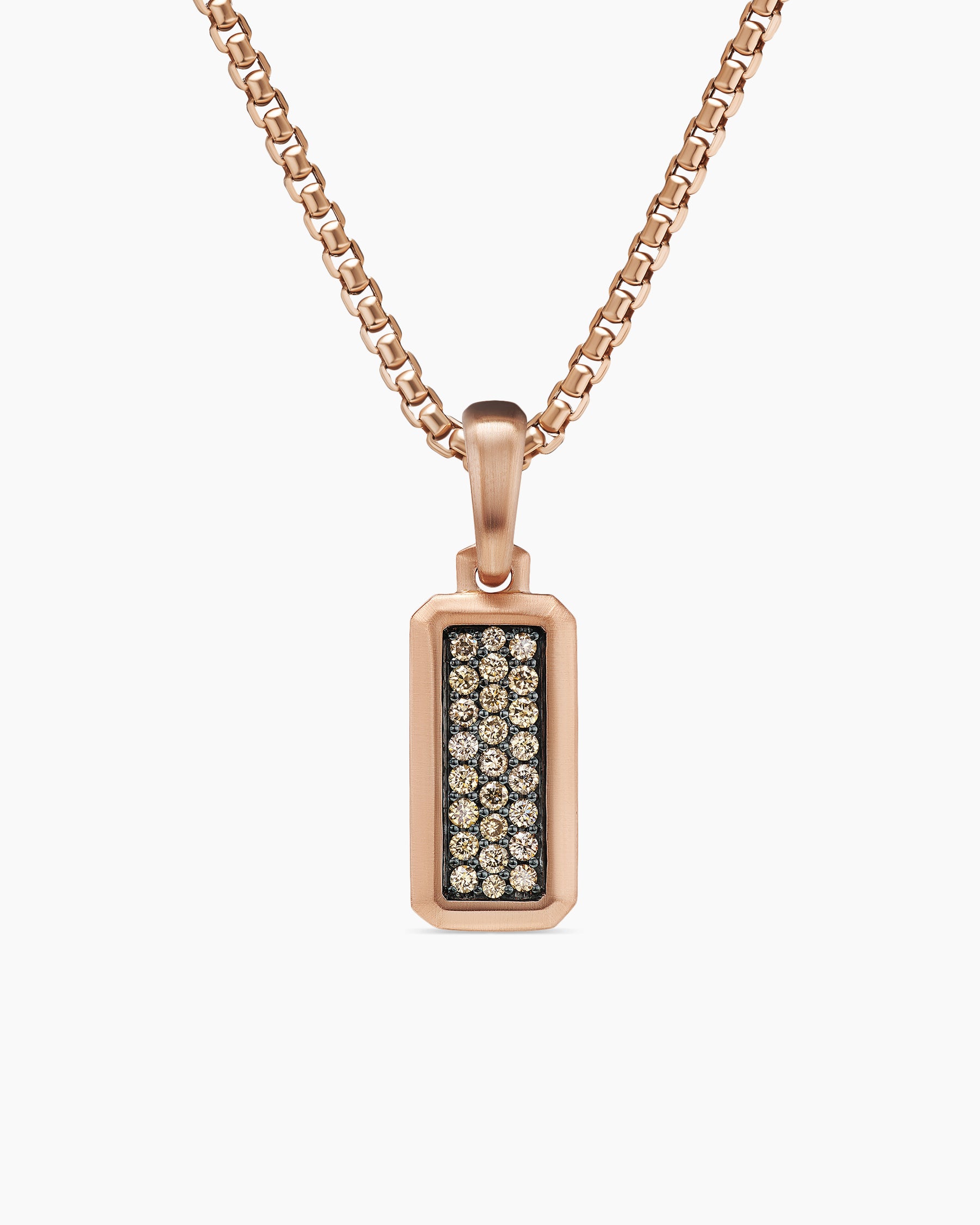 Streamline® Amulet in 18K Rose Gold with Cognac Diamonds, 17mm