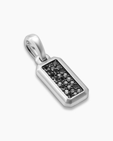 Streamline® Amulet in Sterling Silver with Black Diamonds, 17mm