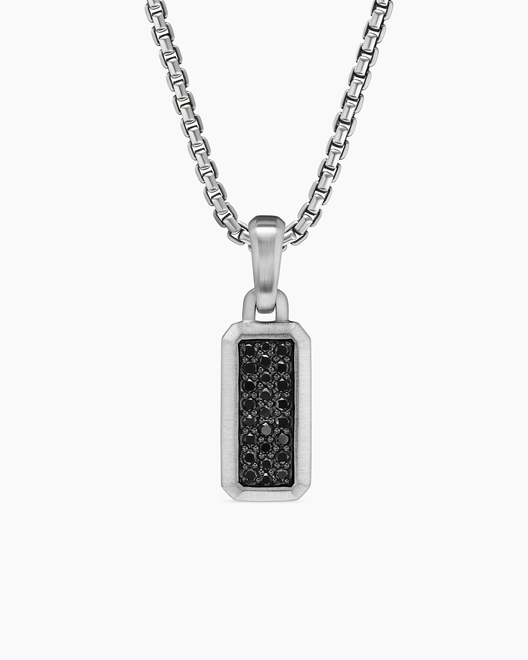 David Yurman Men's Blue Sapphire Streamline Dog Tag