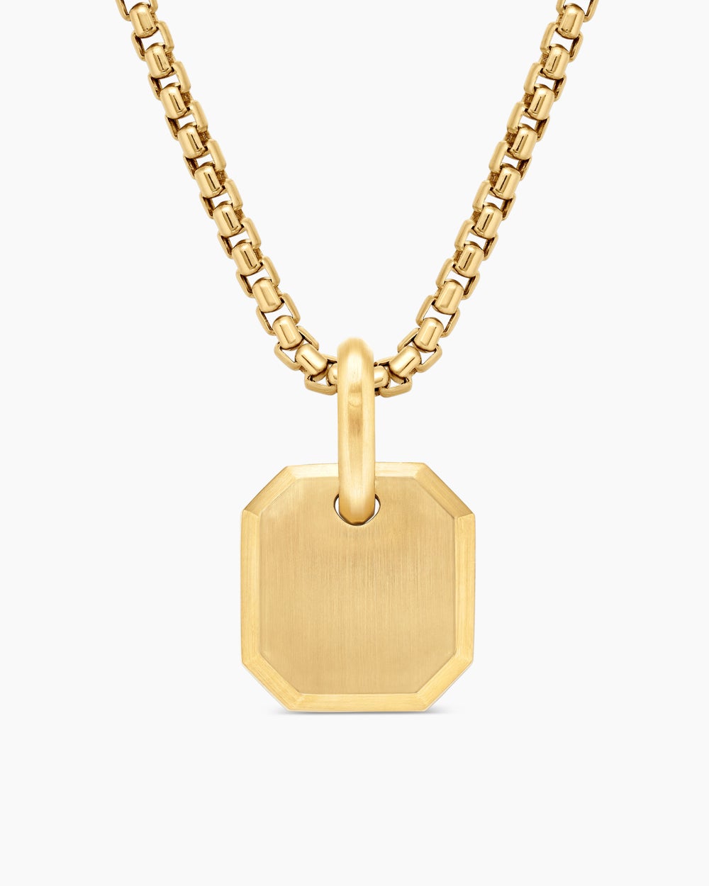 Amulette octogonale en or jaune 18 carats, 15 mm hommes