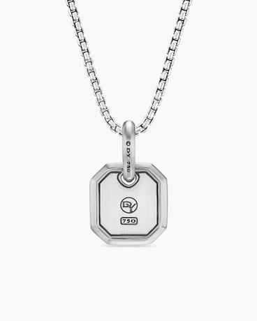 Roman Amulet in 18K White Gold with Diamonds, 15mm
