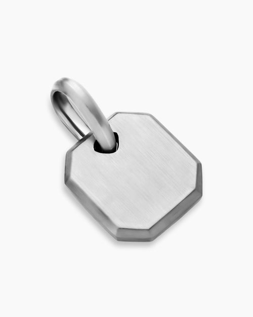 Mens Octagonal Amulet in Sterling Silver, 15mm