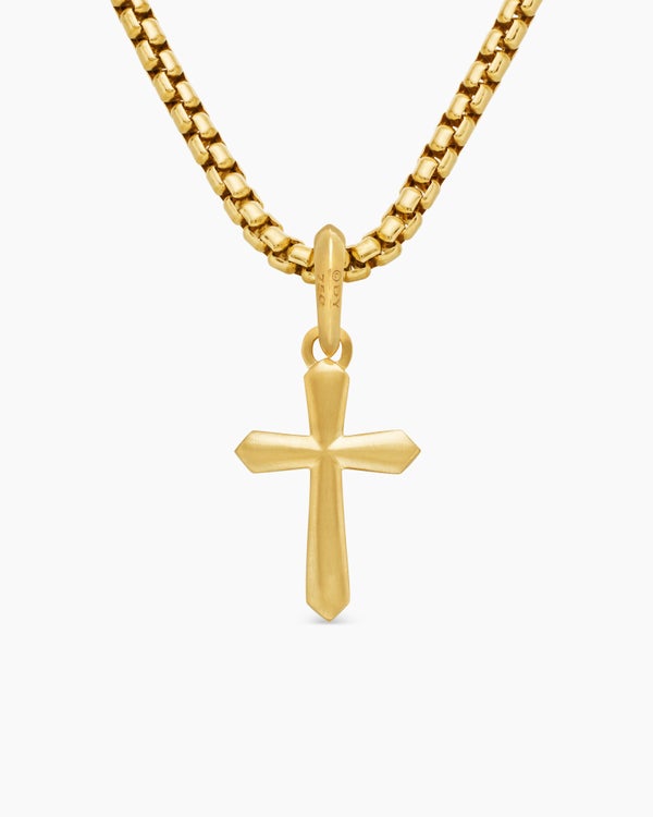 Cross Amulet in 18K Yellow Gold, 19mm