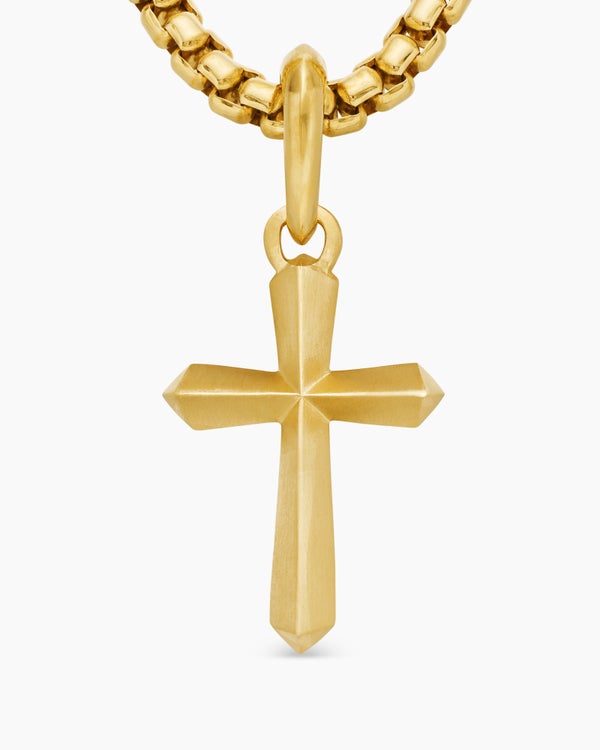 Cross Amulet in 18K Yellow Gold, 19mm