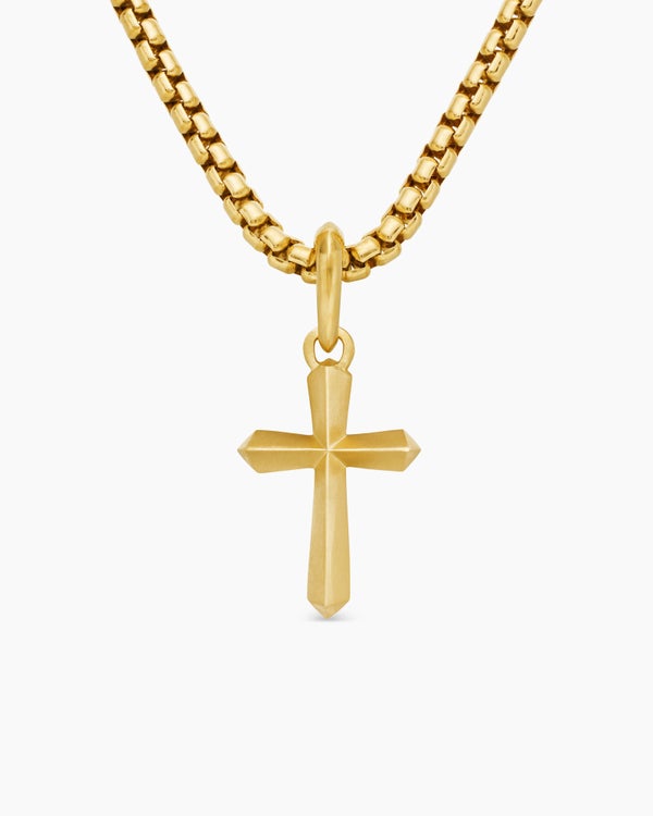Cross Amulet in 18K Yellow Gold, 19mm