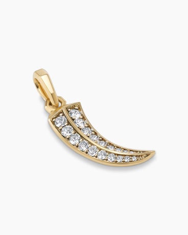 Roman Claw Amulet in 18K Yellow Gold with Diamonds, 37mm