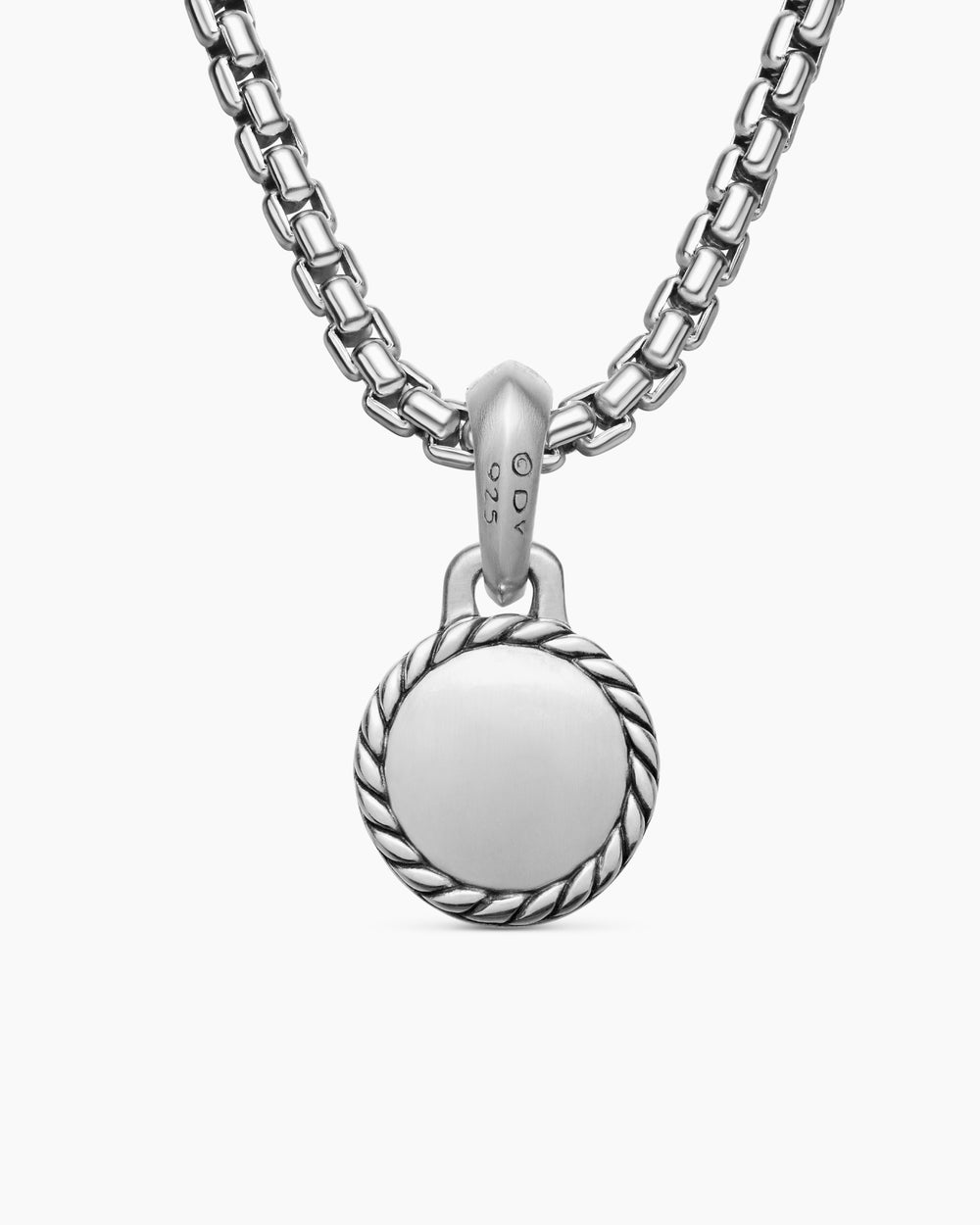 Mens Evil Eye Amulet in Sterling Silver with Lapis, 14.5mm