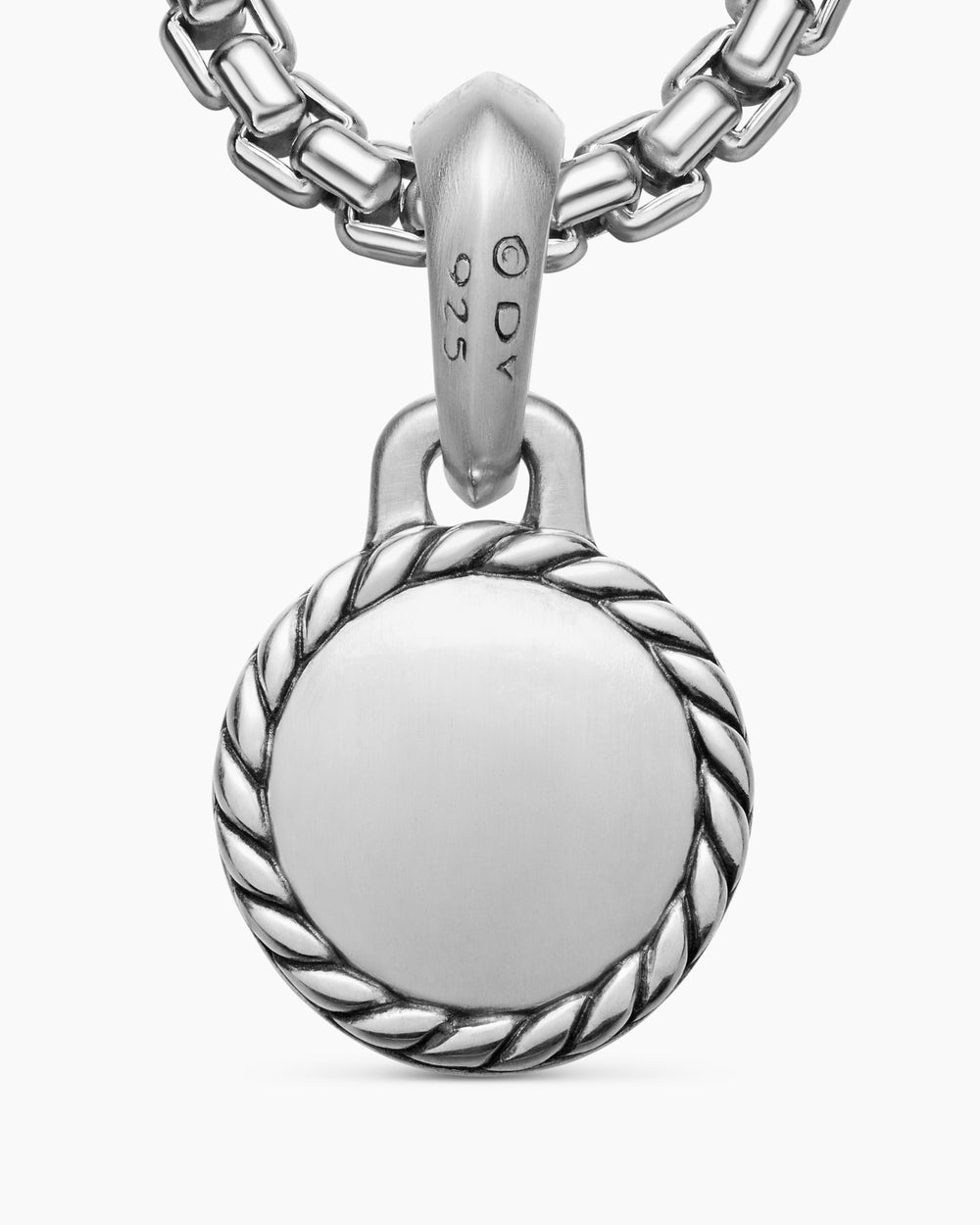Mens Evil Eye Amulet in Sterling Silver with Lapis, 14.5mm