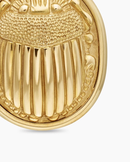 Mens Petrvs® Scarab Amulet in 18K Yellow Gold, 24mm