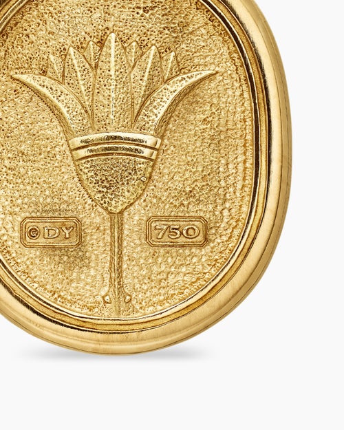 Mens Petrvs® Scarab Amulet in 18K Yellow Gold, 24mm