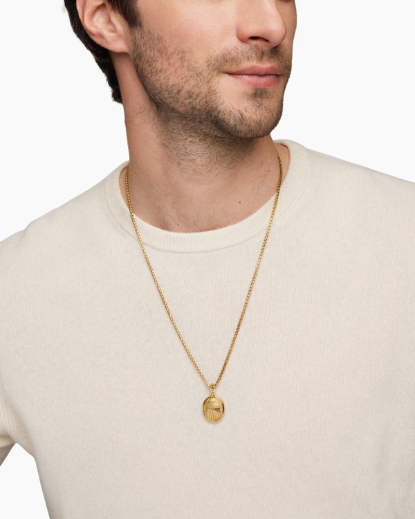 Petrvs® Scarab Amulet in 18K Yellow Gold, 24mm