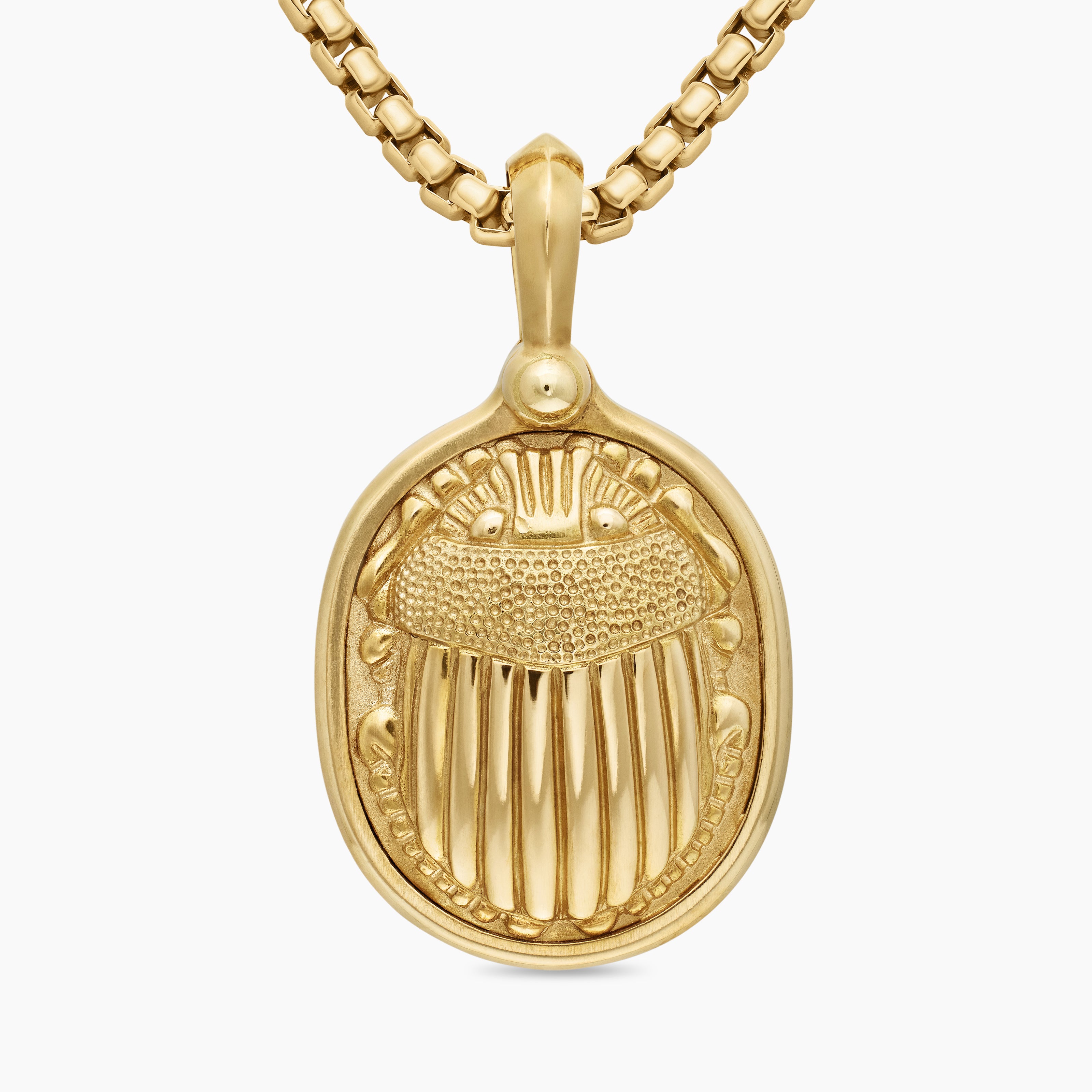 Mens Petrvs&reg; Scarab Amulet in 18K Yellow Gold, 24mm